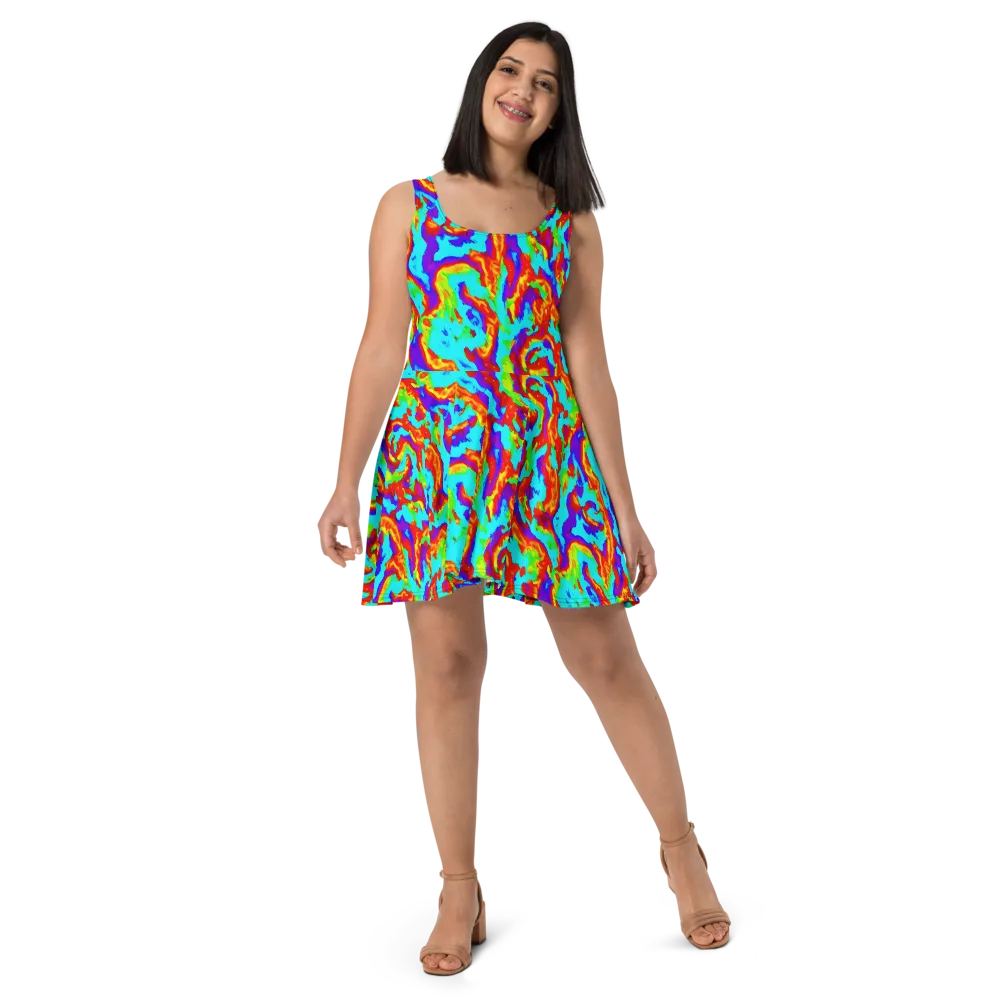 Candy Riot on Skater Dress — Front