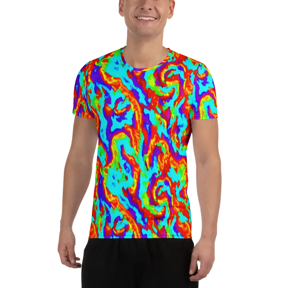 Candy Riot on Men's Athletic T-Shirt — Front