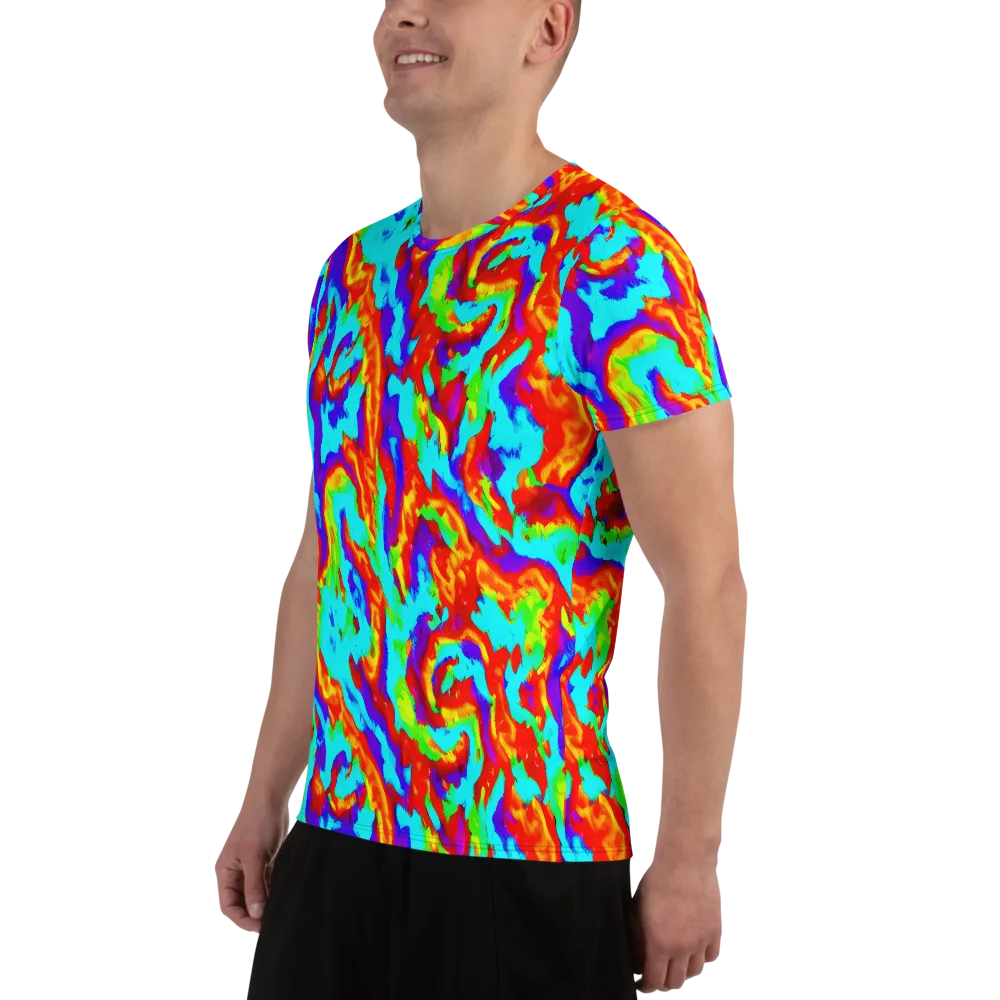 Candy Riot on Men's Athletic T-Shirt — Left