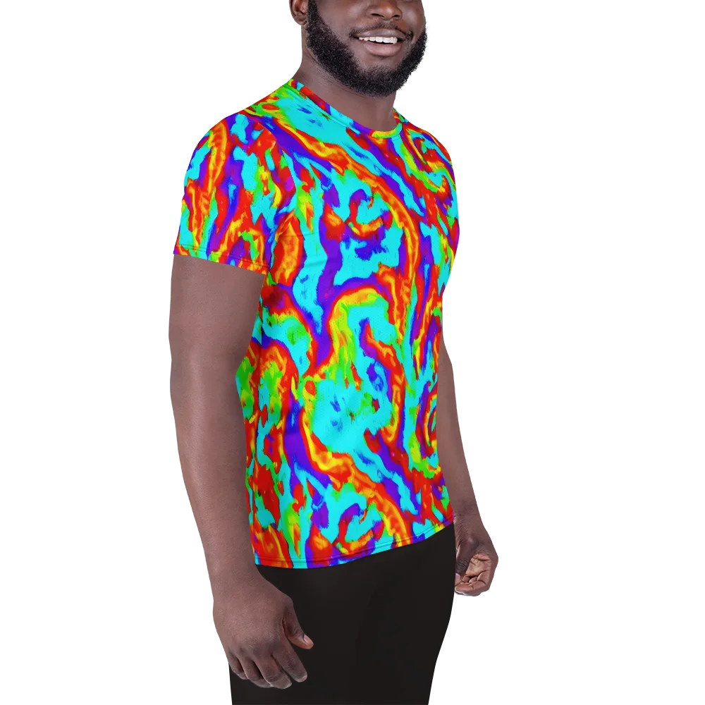 Candy Riot on Men's Athletic T-Shirt — Right