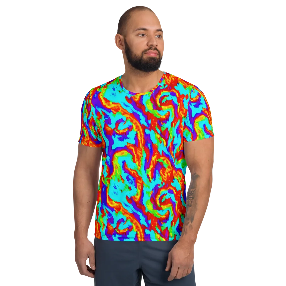 Candy Riot on Men's Athletic T-Shirt — Front
