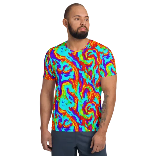 Candy Riot on a Men's Athletic T-Shirt