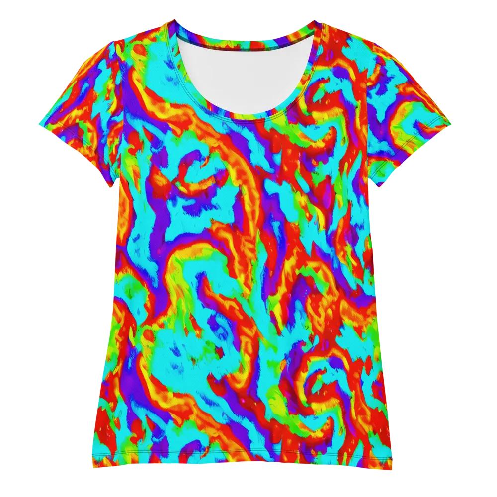 Candy Riot on Women's Athletic T-Shirt — Front