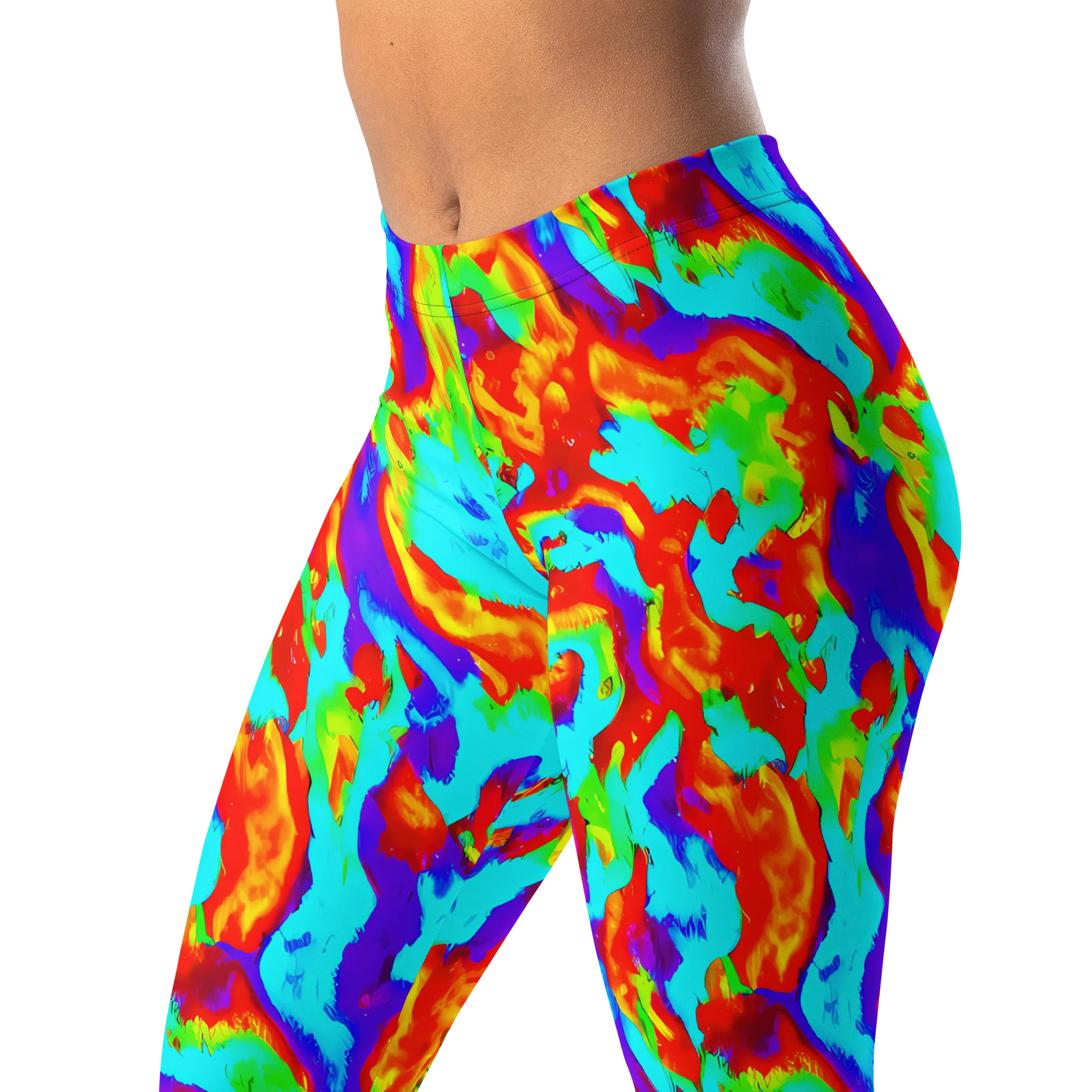 Candy Riot on Leggings — Left Front