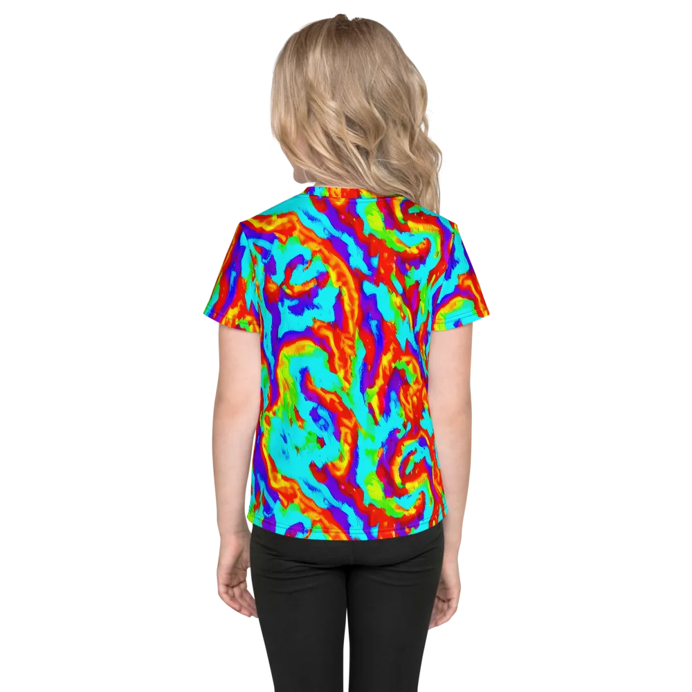 Candy Riot on Kids Crew Neck T-Shirt — Back