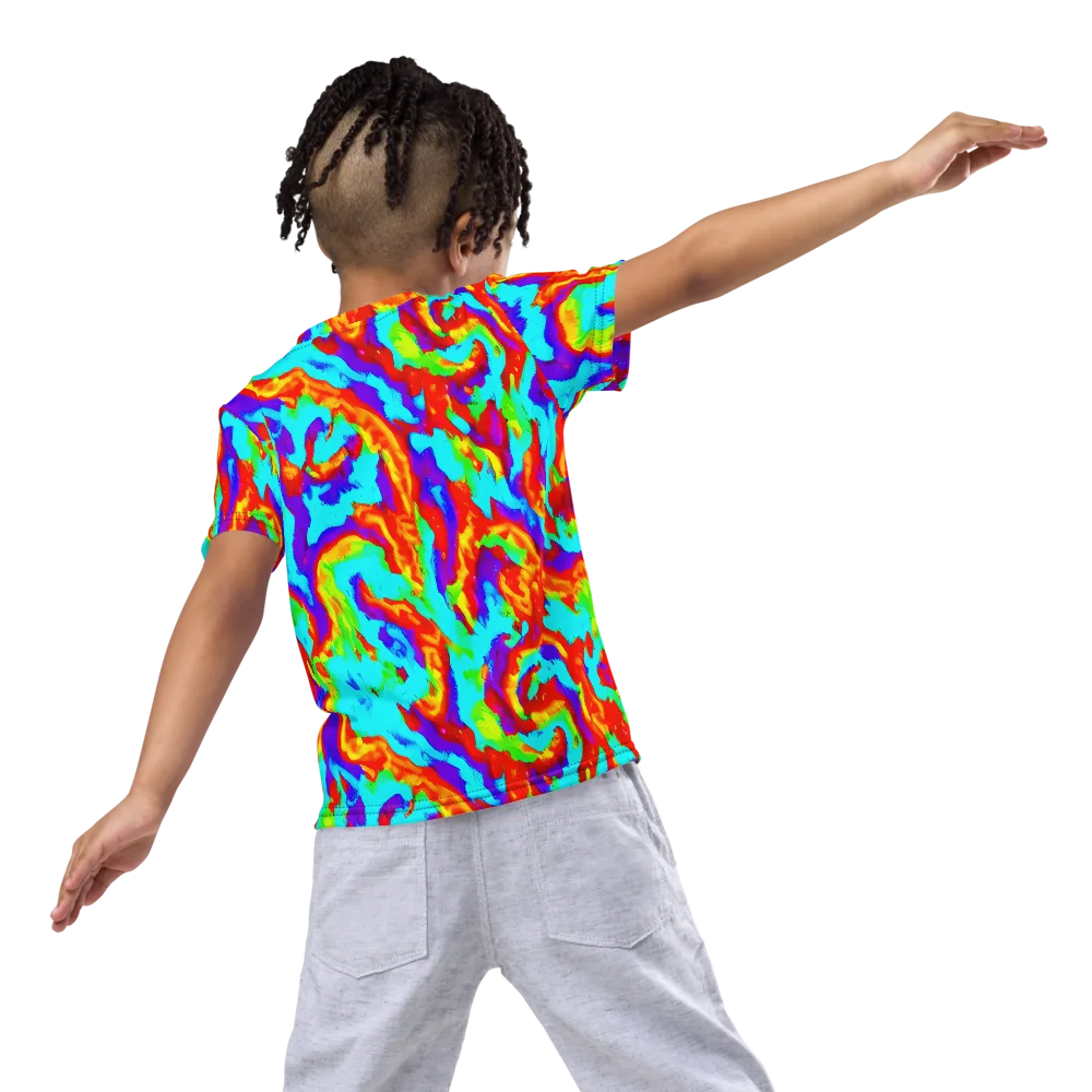 Candy Riot on Kids Crew Neck T-Shirt — Back