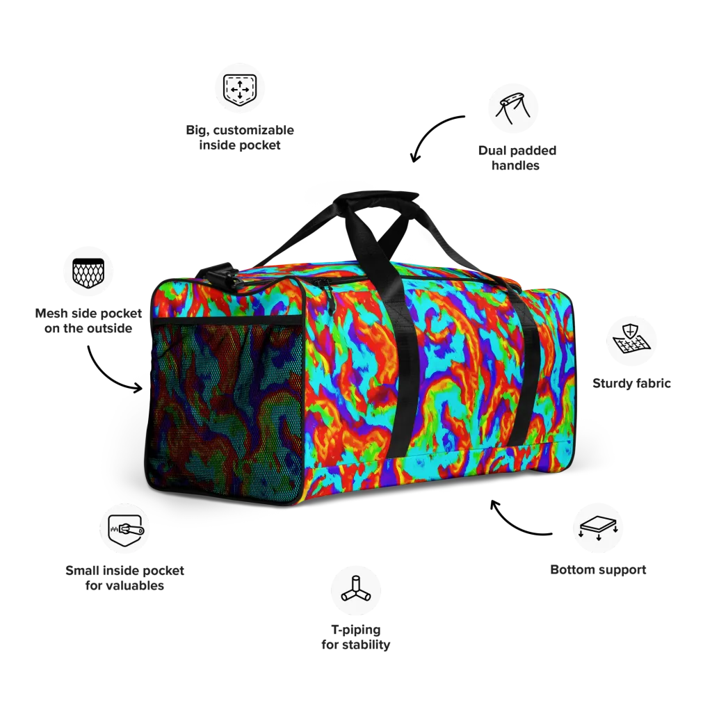 Candy Riot on Duffle Bag — Right Front