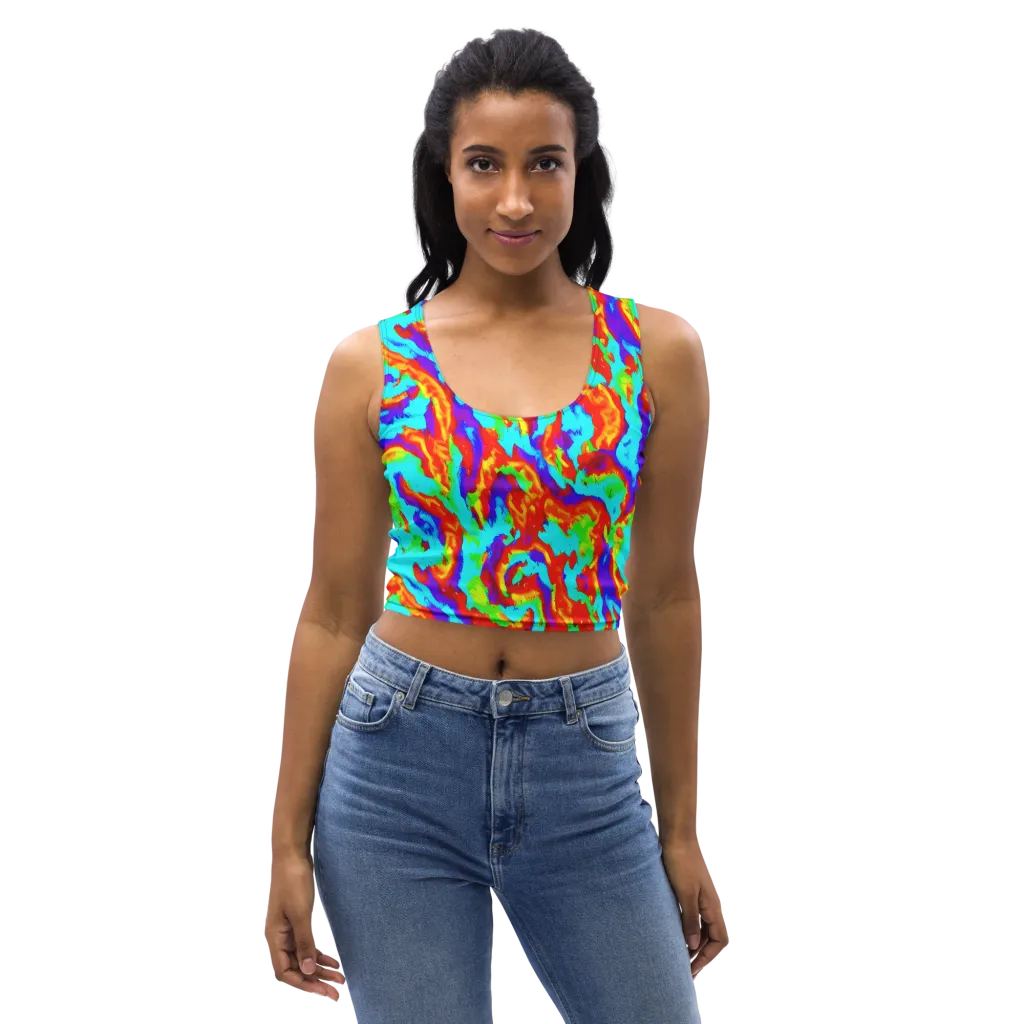 Candy Riot on Crop Top — Front