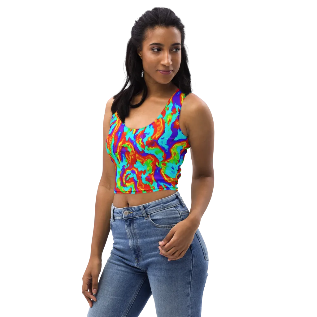 Candy Riot on Crop Top — Left Front