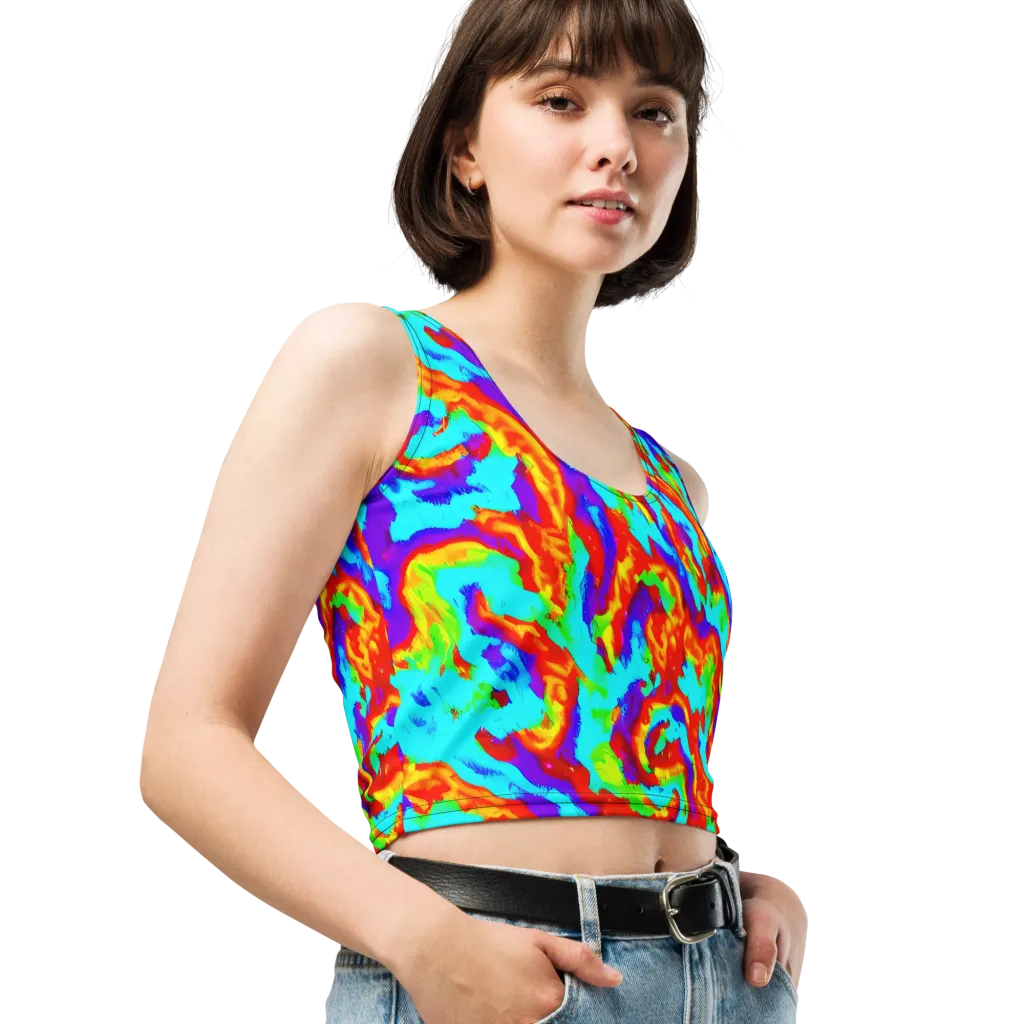 Candy Riot on Crop Top — Right Front