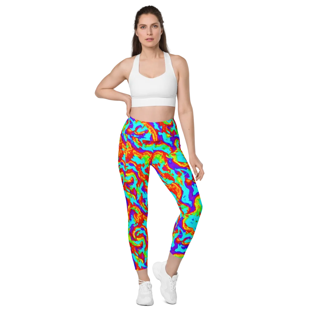 Candy Riot on Leggings with Pockets — Front