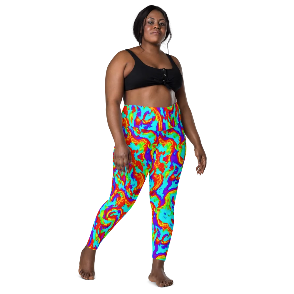 Candy Riot on Leggings with Pockets — Front