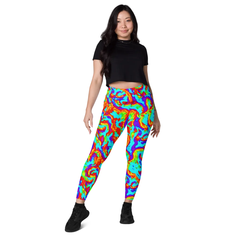 Candy Riot on Leggings with Pockets — Front