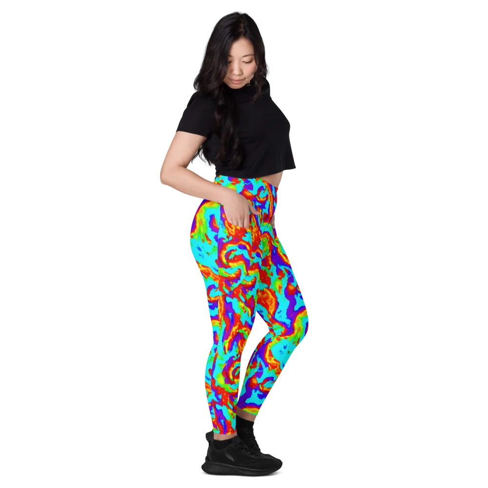 Candy Riot on Leggings with Pockets — Right