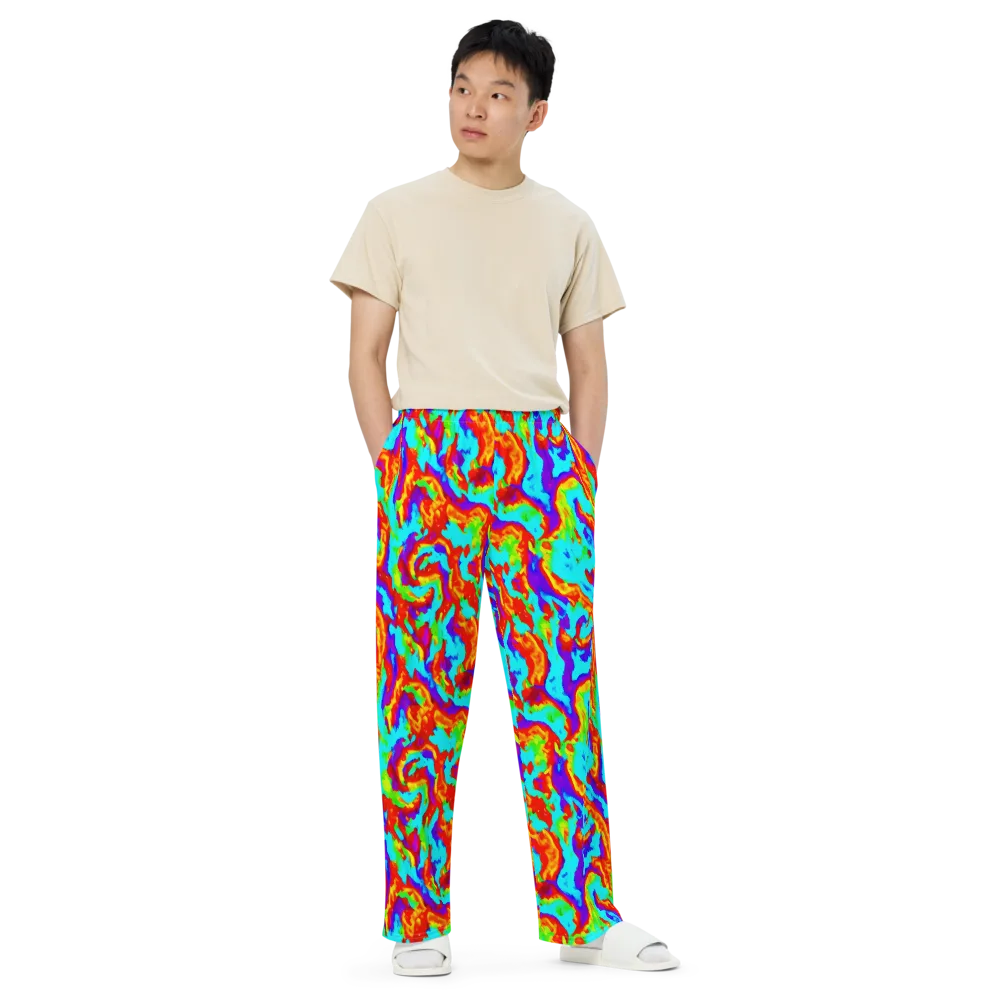 Candy Riot on Wide-Leg Pants — Front