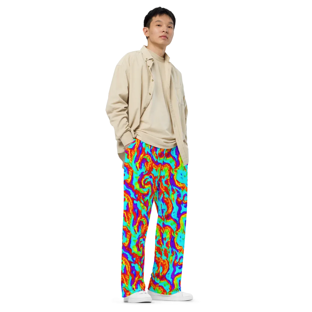 Candy Riot on Wide-Leg Pants — Right Front