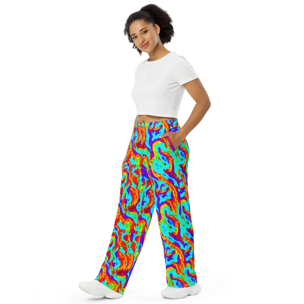 Candy Riot on Wide-Leg Pants — Left Front