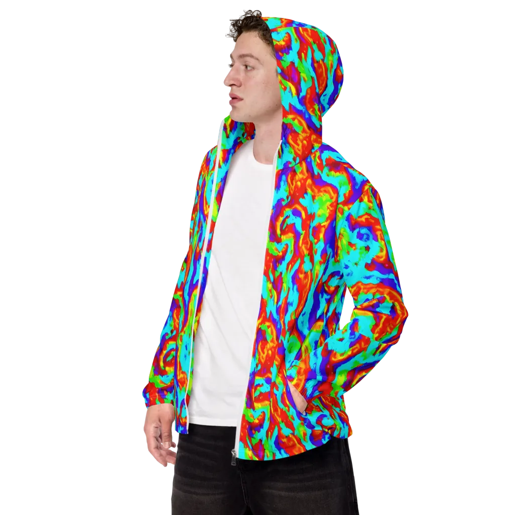 Candy Riot on Men's Windbreaker — Left Front