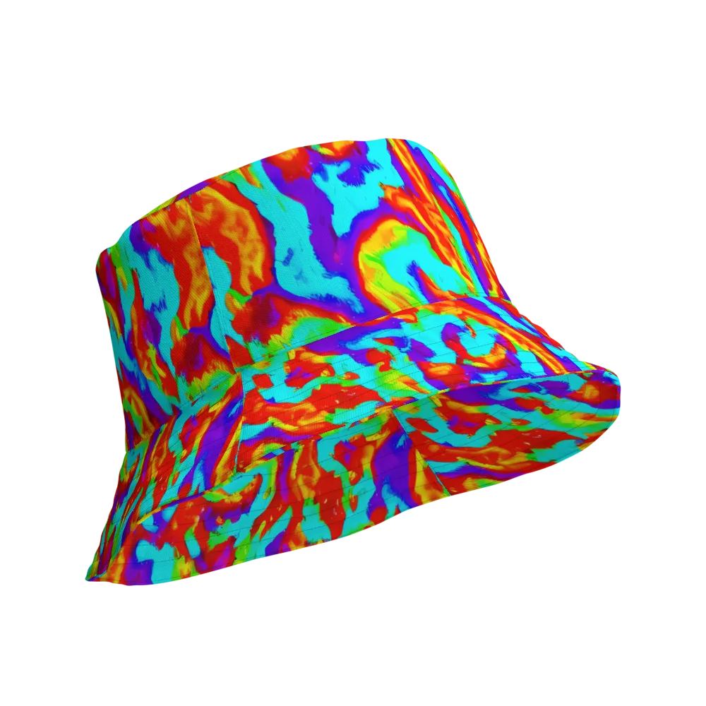 Candy Riot on Reversible Bucket Hat — Product details Outside