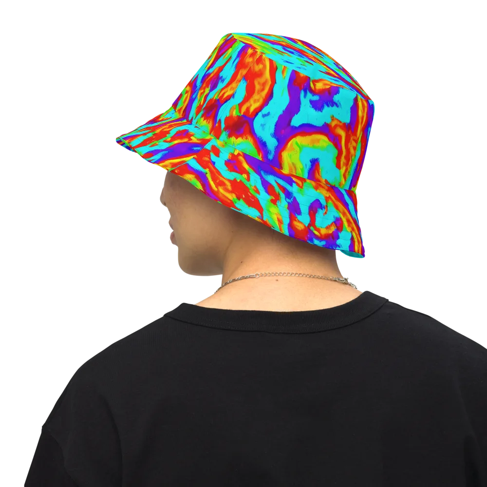 Candy Riot on Reversible Bucket Hat — Back Inside