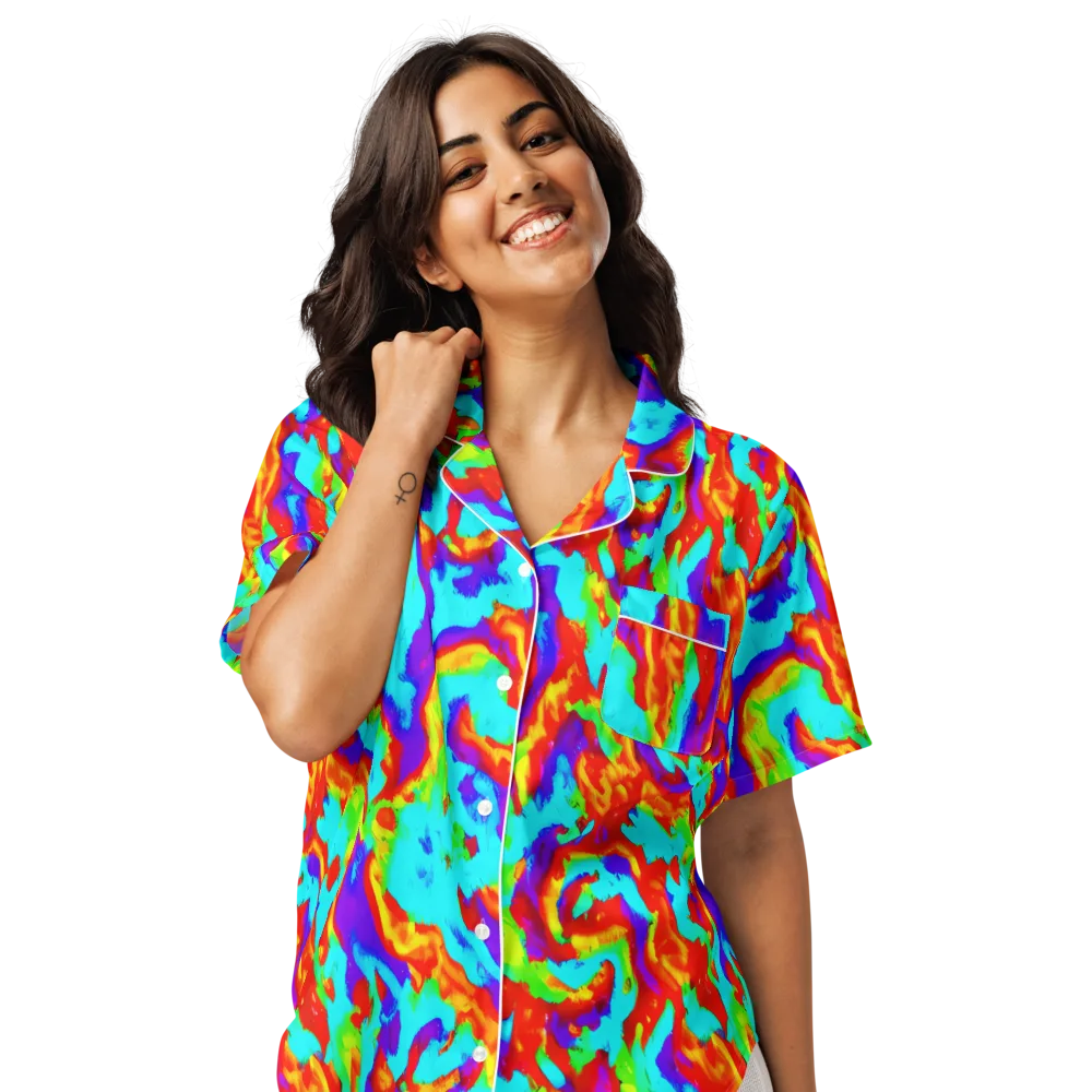 Candy Riot on Women's Short Sleeve Pajama Top — Front
