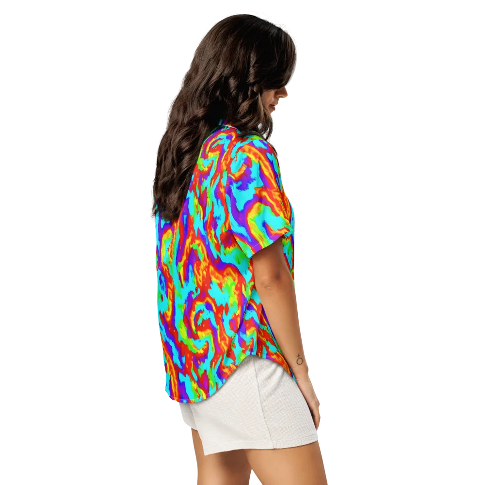 Candy Riot on Women's Short Sleeve Pajama Top — Right Back