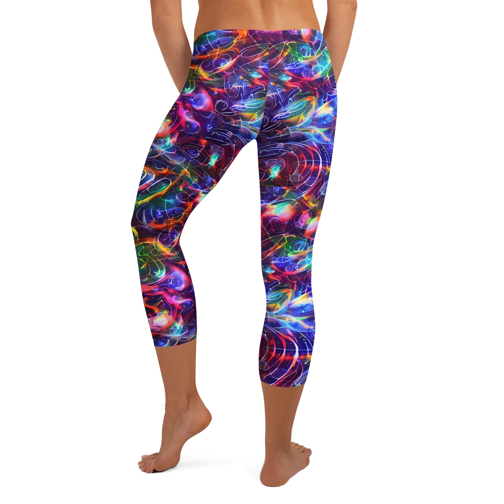 Molten Ribbon Reef on Capri Leggings — Back