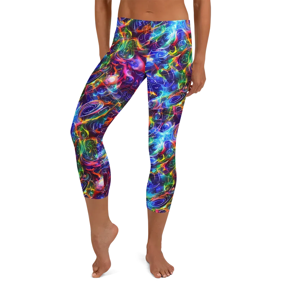 Molten Ribbon Reef on Capri Leggings — Front