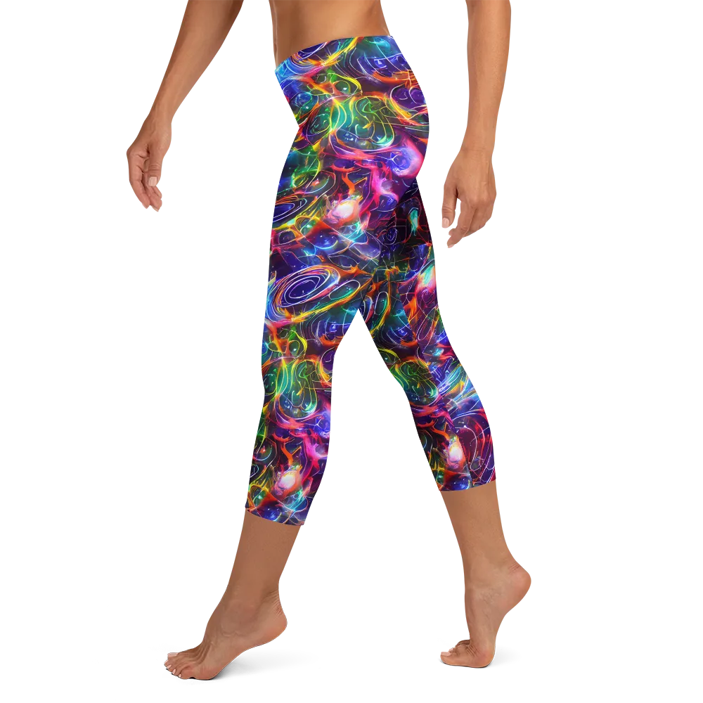 Molten Ribbon Reef on Capri Leggings — Left