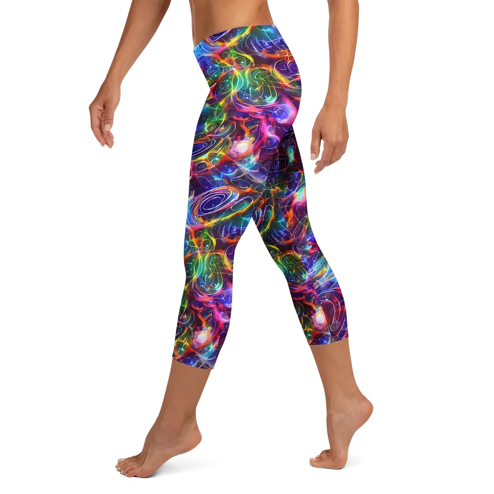 Molten Ribbon Reef on Capri Leggings — Left