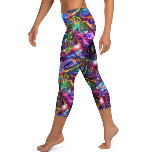 Molten Ribbon Reef on a Capri Leggings