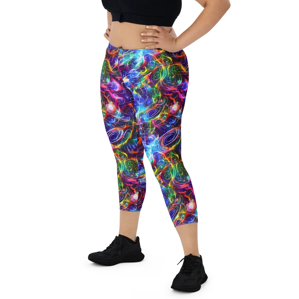 Molten Ribbon Reef on Capri Leggings — Front