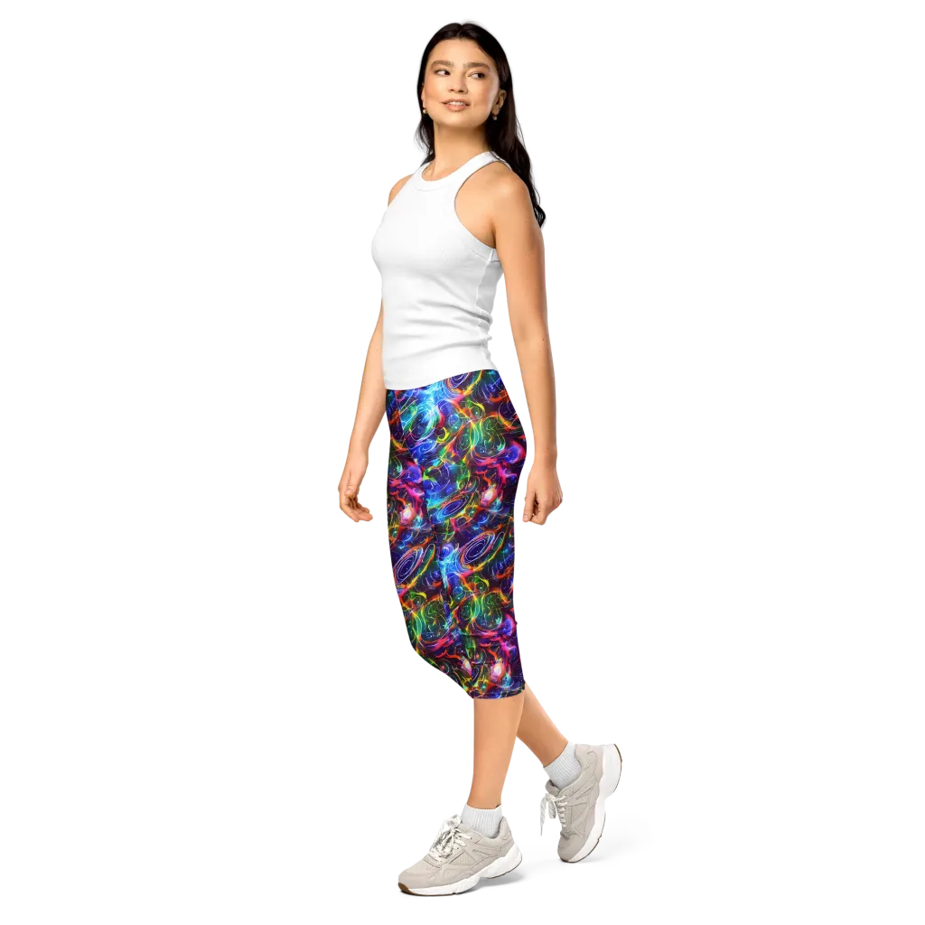Molten Ribbon Reef on Capri Leggings — Left Front