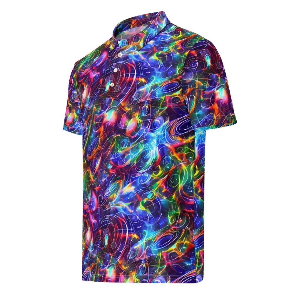 Molten Ribbon Reef on Men's Slim Fit Polo Shirt — Left Front