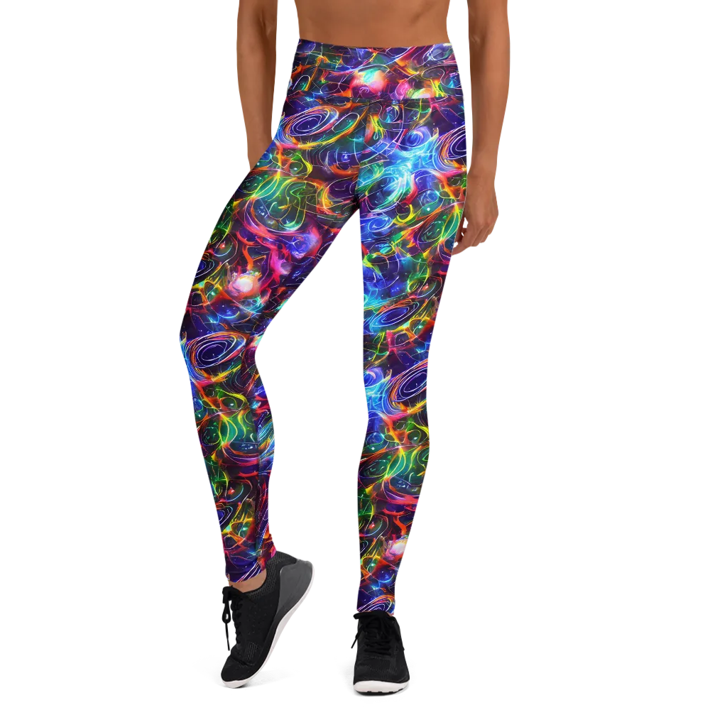 Molten Ribbon Reef on Yoga Leggings — Front
