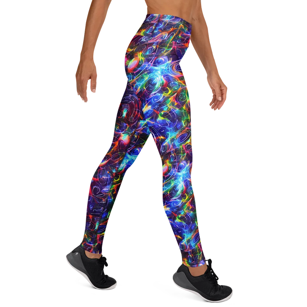 Molten Ribbon Reef on Yoga Leggings — Right