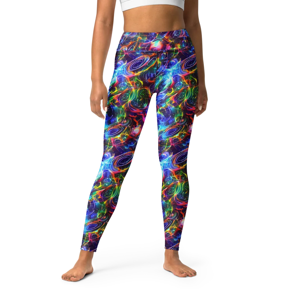 Molten Ribbon Reef on Yoga Leggings — Front