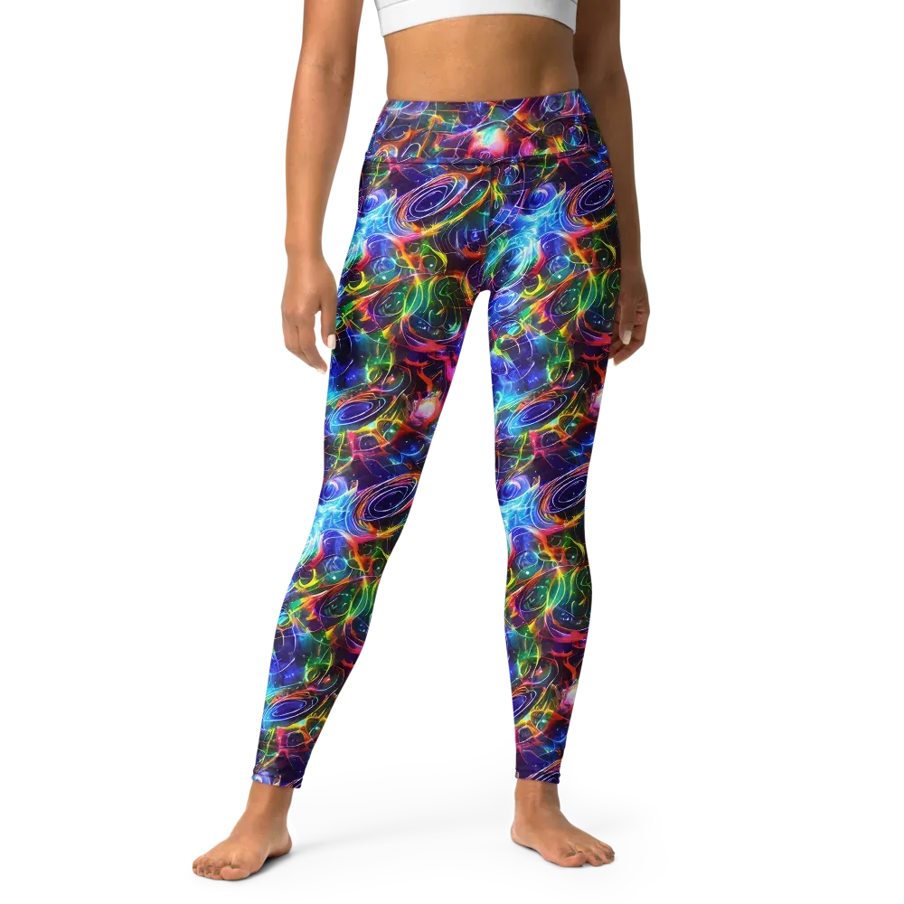 Molten Ribbon Reef on Yoga Leggings — Front