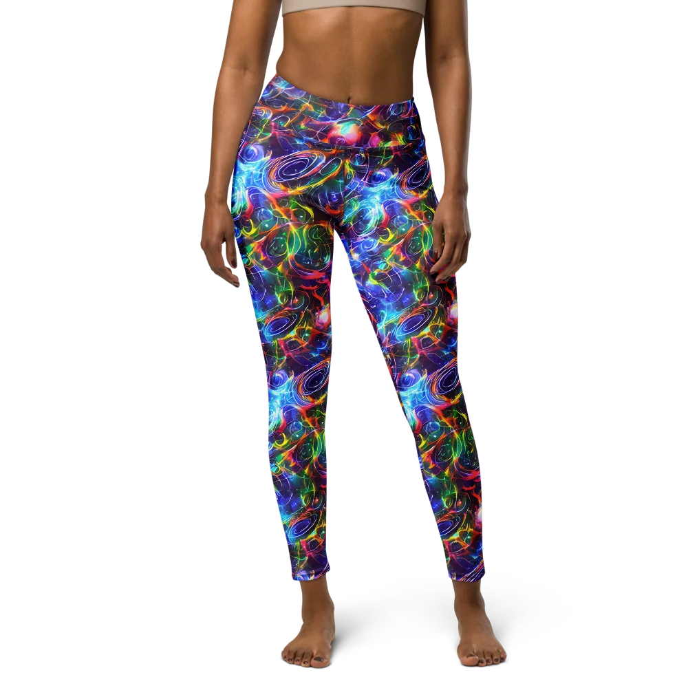 Molten Ribbon Reef on Yoga Leggings — Front