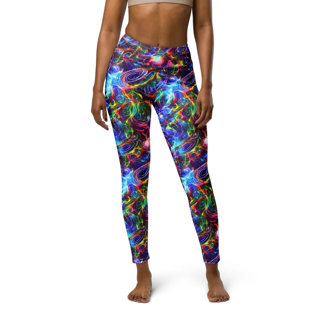 Molten Ribbon Reef on Yoga Leggings — Front