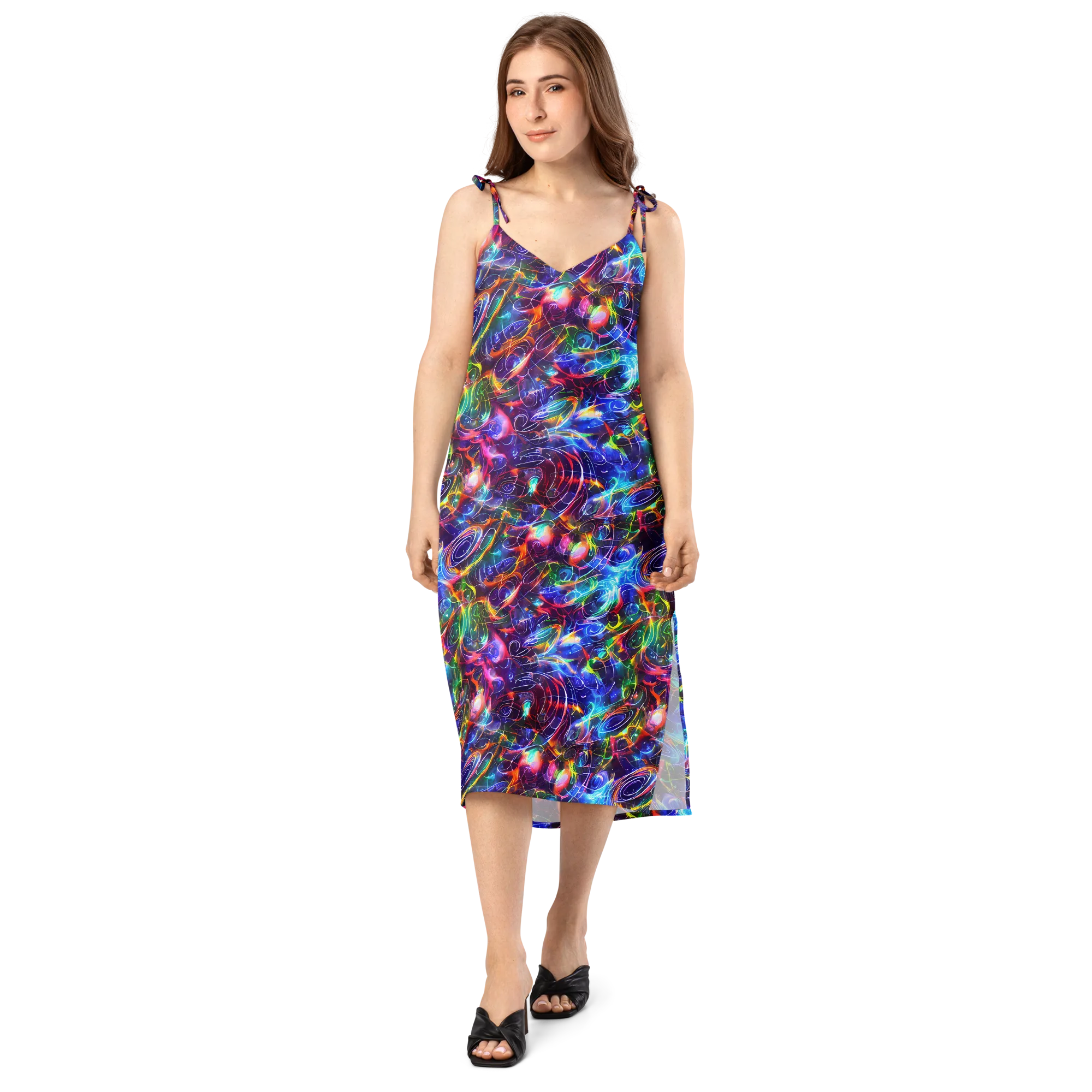 Molten Ribbon Reef on Slip Dress — Front