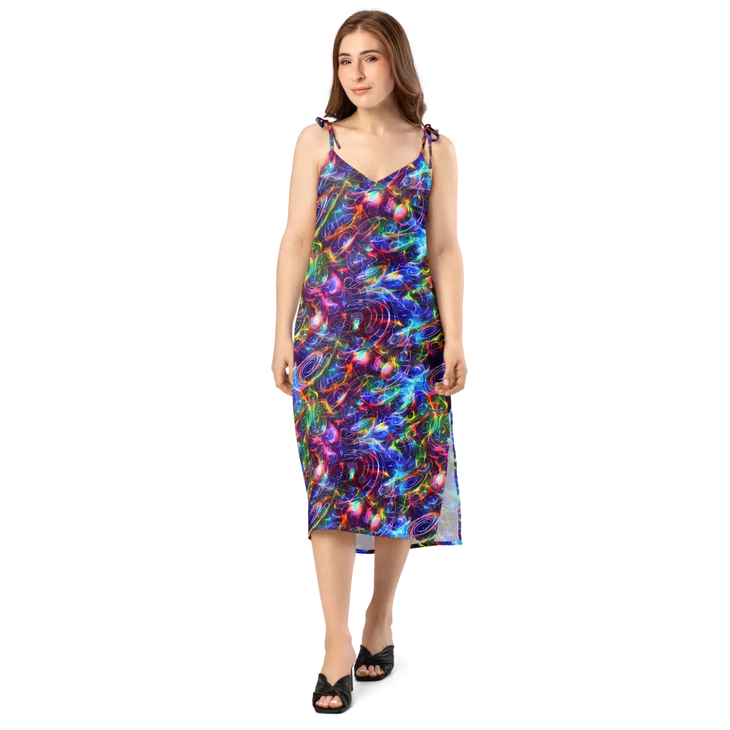 Molten Ribbon Reef on Slip Dress — Front