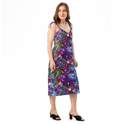 Molten Ribbon Reef on a Slip Dress
