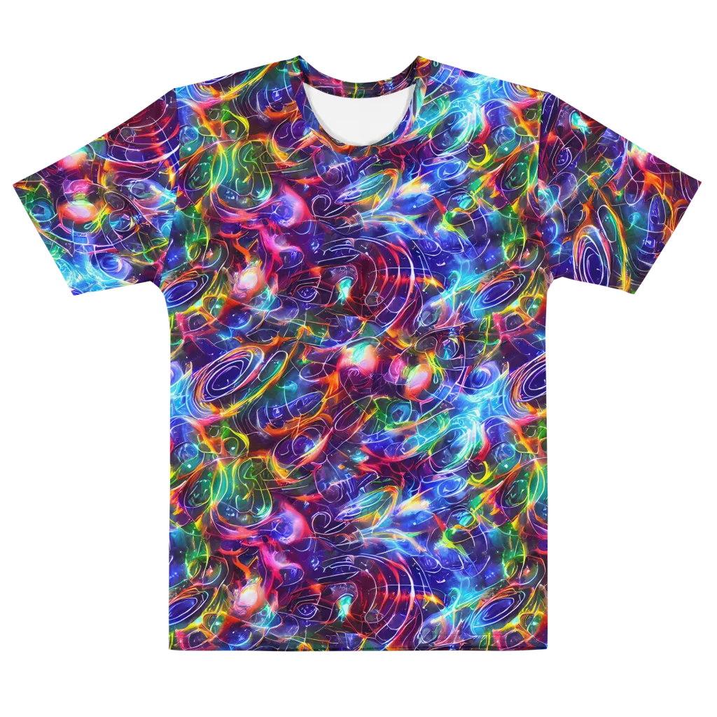Molten Ribbon Reef on Men's Cotton Crew Neck T-Shirt — Front