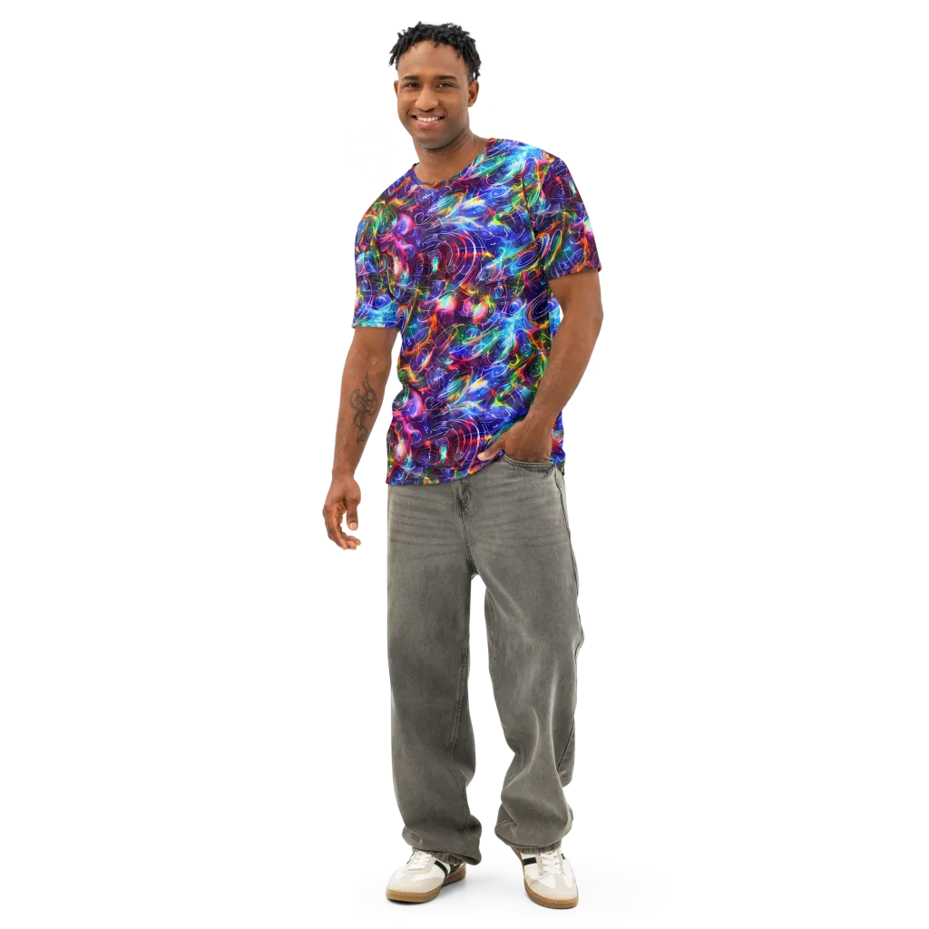 Molten Ribbon Reef on Men's Cotton Crew Neck T-Shirt — Front