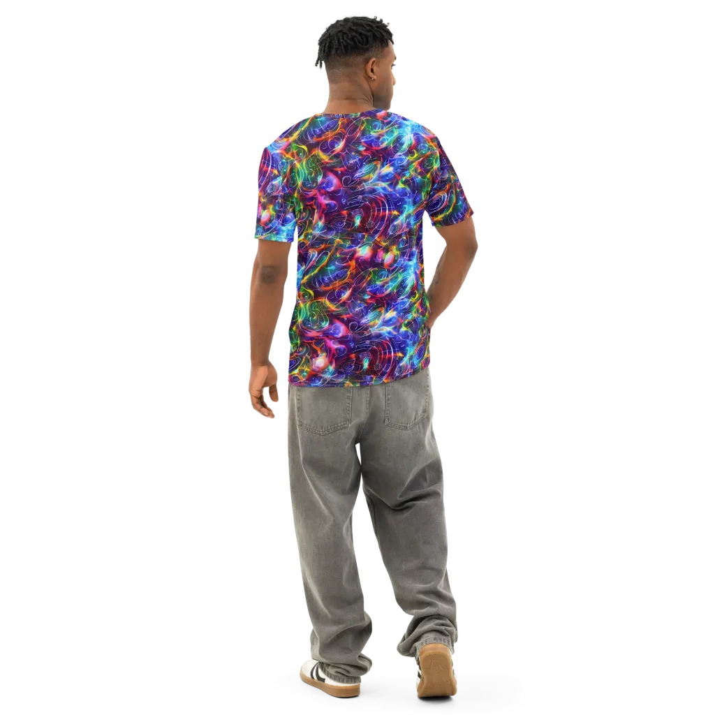 Molten Ribbon Reef on Men's Cotton Crew Neck T-Shirt — Back