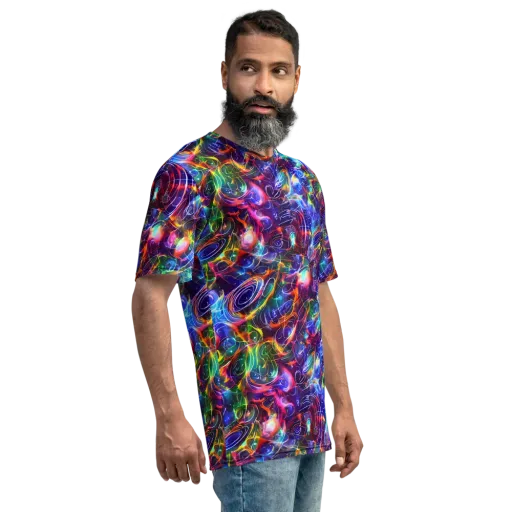 Molten Ribbon Reef on a Men's Crew Neck T-Shirt