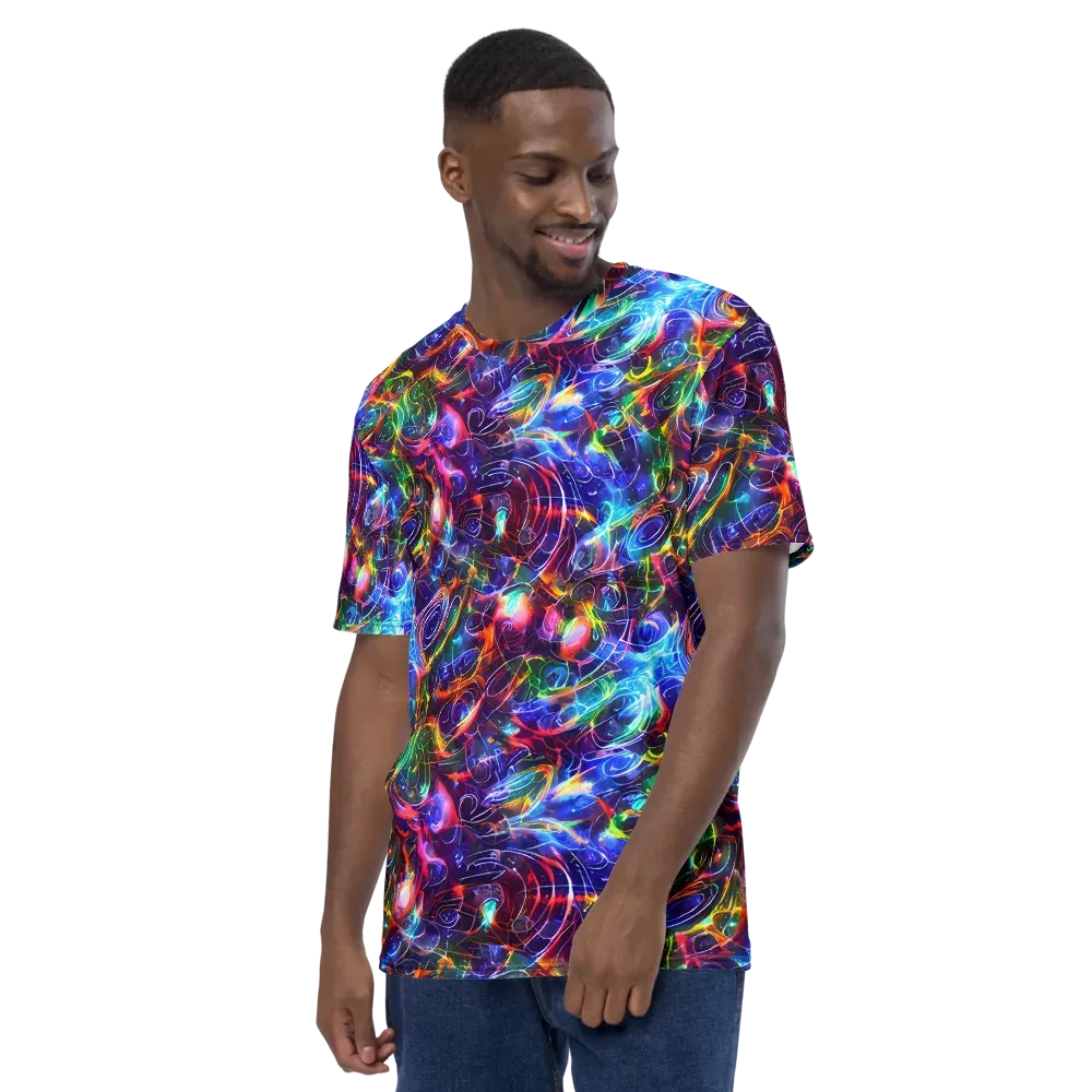 Molten Ribbon Reef on Men's Crew Neck T-Shirt — Left
