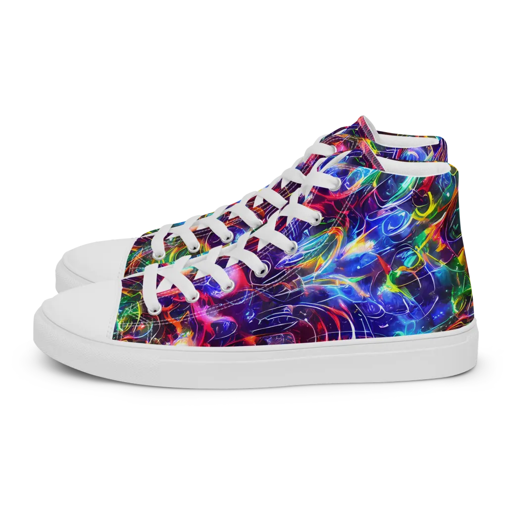 Molten Ribbon Reef on Men's High Top Canvas Shoes — Left