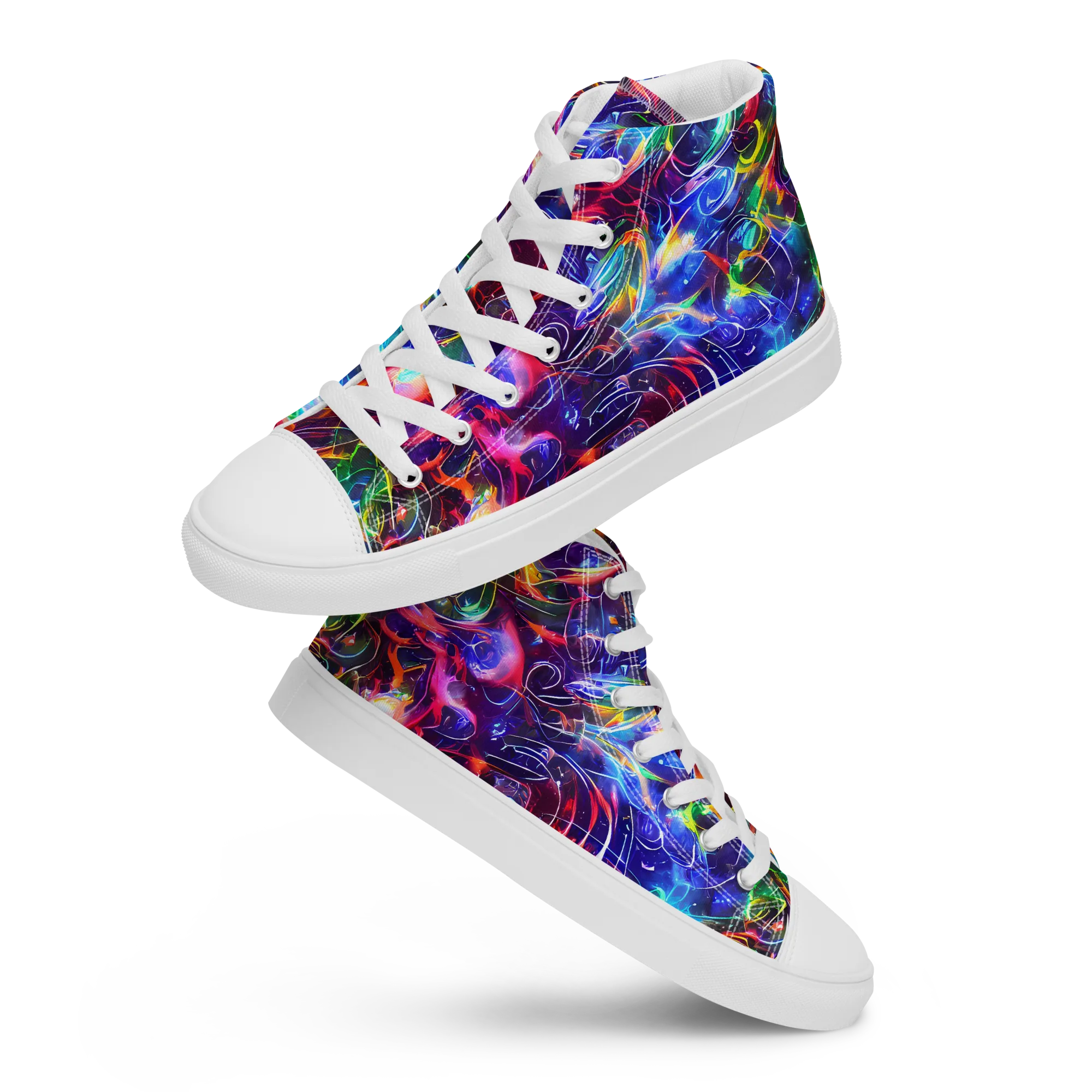 Molten Ribbon Reef on Men's High Top Canvas Shoes — Front